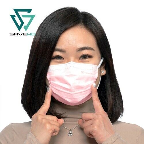 *M 中碼* SAVEWO PremiumMask 救世超卓口罩 175mm*95mm 粉紅色 (30片獨立包裝/盒)